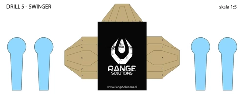 Blancos de tiro Drill-5 Swinger - 50 piezas