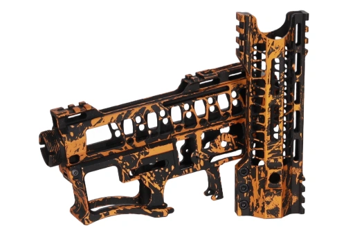 Specna Arms x Mancraft CNC Speedsoft Splash Anodised kit voor M4/M16 replica's Zwart-oranje
