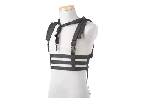 Low Profile Chest Rig Tactical Vest - Black