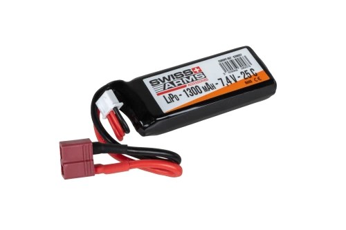 Batterie Swiss Arms Li-Po 1300 mAh 7.4 V 25C T-Dean