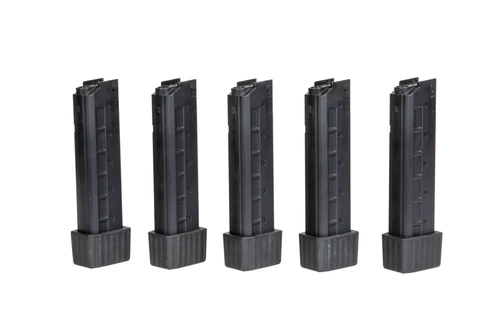 Set of 5 mid-cap, 80-pellet magazines for APC9 airsoft submachine guns