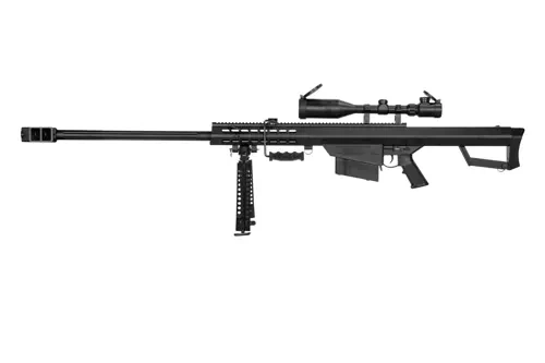 Rifle replica barret® M82 Selector Rifle with scope and bipod - black