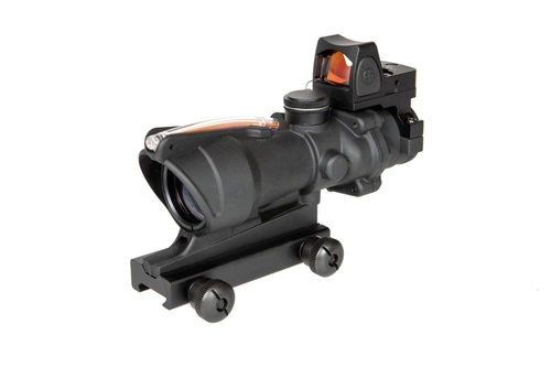 AOG 4X32 Scope Replica with Red Fiber and Red Dot Sight - black