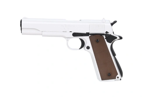 King Arms 1911-A1 cal.45 Argent airsoft pistolet green gas