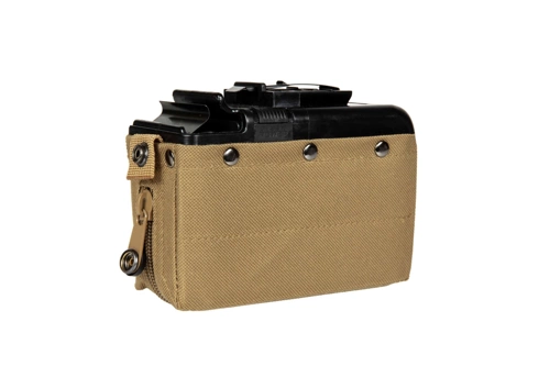 Boîte speedloader 1200 billes pour répliques type M249 - TAN