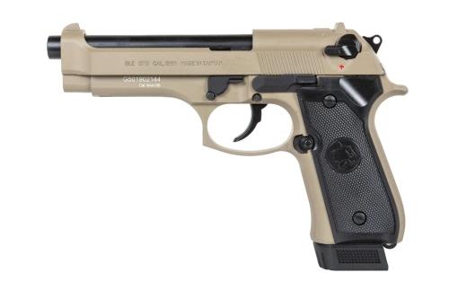 ICS BLE-BM9 Dual Power Half-Tan airsoft pistol (with CO2 magazine)