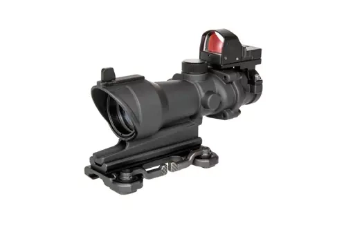 Réplique de lunette ACOG Style 4x32 avec collimateur Mini Red Dot - Noir