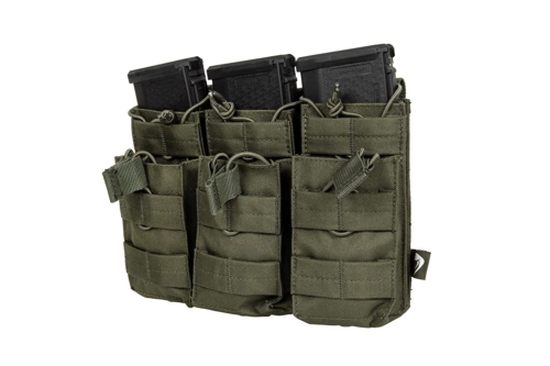 Poche triple pour 6 chargeurs de type M4/M16 – vert olive