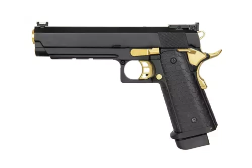 Double Bell Hi-Capa 795 GBB Pistol - Black and Gold