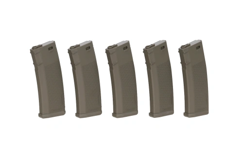 Lot de 5 chargeurs S-Mag Mid-Cap pour 125 plombs Olive