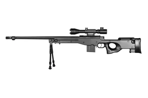 4402D sniper rifle replica (with scope and bipod) - black