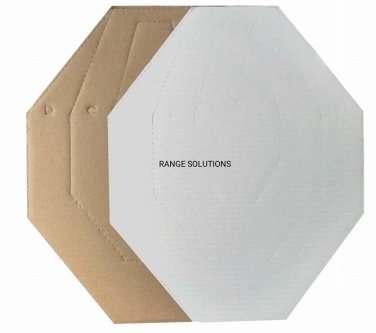 Range Solution IPSC Mini-schietschijf, 50 stuks – bruin-wit