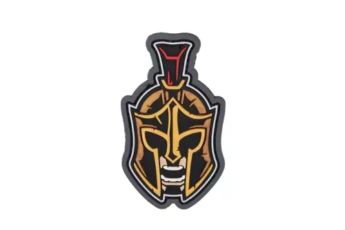 PVC Spartan Warrior Head 1 Patch - FullColor