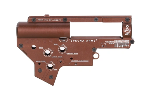 Specna Arms Aether CNC Skelet Gearboxu V2 - Dark Brown