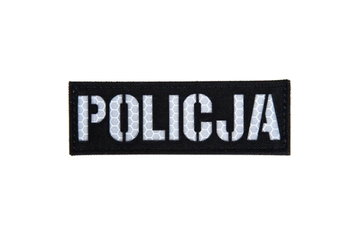 POLICE Reflective badge - Black