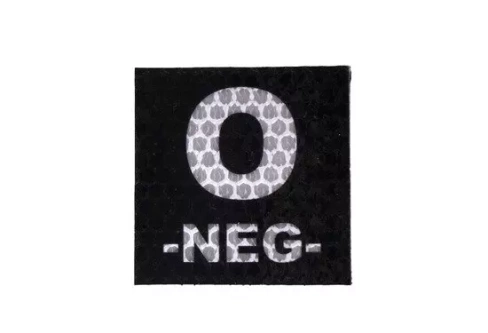 IR patch – O NEG BLOOD TYPE