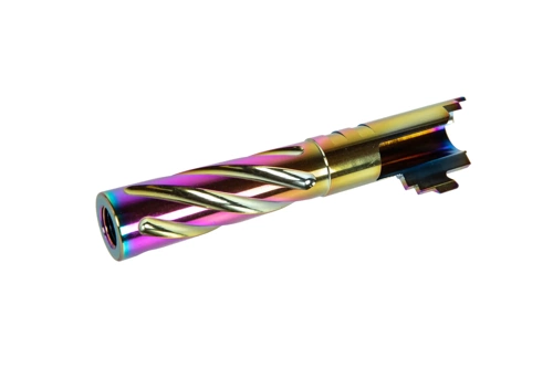 Aluminiowa lufa zewnętrzna LA Capa Customs TORNADO do replik TM Hi-Capa 4.3 Tęczowa