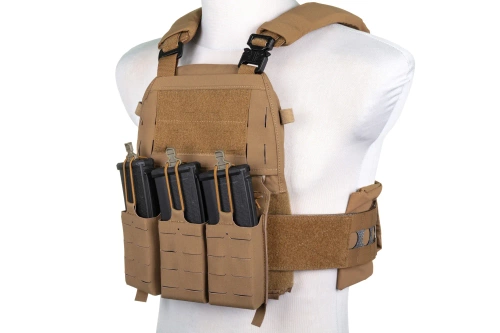 Chaleco táctico Plate Carrier Wosport VE-75 coyote brown