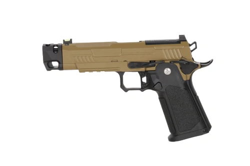 Arcturus Hi-Capa Vanguard 4.3" GBB Pistol (Optics Ready/Compensator) - Half-Tan