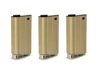 Set of 3 Mid-Cap 160 BB Magazines for SCAR H Replica - Tan