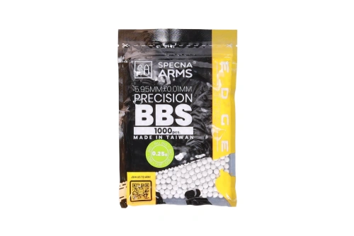 Specna Arms EDGE ULTRA™ BIO balas de precisión 0,25g - 1000 unidades - blanco