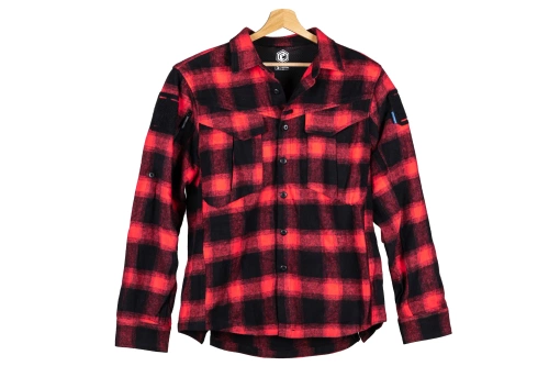 Emerson Gear Blue Label Longicorn flanellen overhemd Zwart en rood