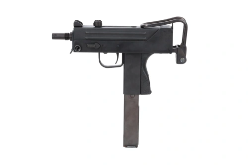 King Arms M11 PDW airsoft samopal green gas (M11 system 7 NS2) s ocelový ovou konverzní sadou Šedý