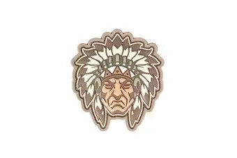 Native American Warrior Head 1 Patch - Multicam