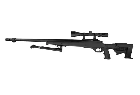Airsoftová odstřelovací puška MB11D s optikou a dvojnožkou