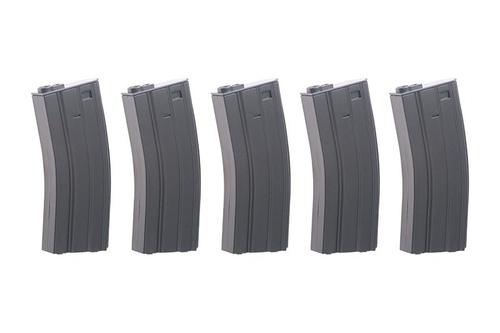Set of 5 Real-Cap 30 BB M4/M16 Magazine - Grey