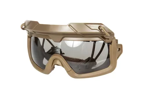 Tactical goggles 2in1 - Tan / Black