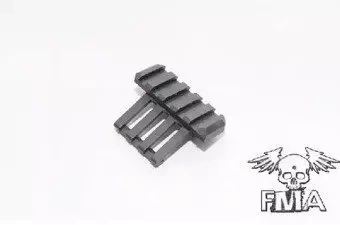 "One o'clock" type opaque RIS rail - black