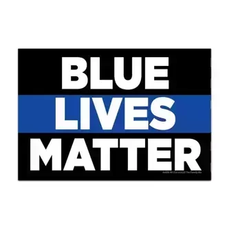 Prostokatny magnes - BLUE LIVES MATTER