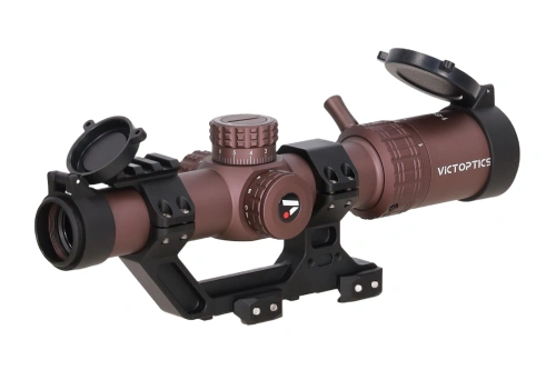 VictOptics S6 1-6x24 LPVO SFP Scope (with Extreme High Picatinny AR Mount) - FDE
