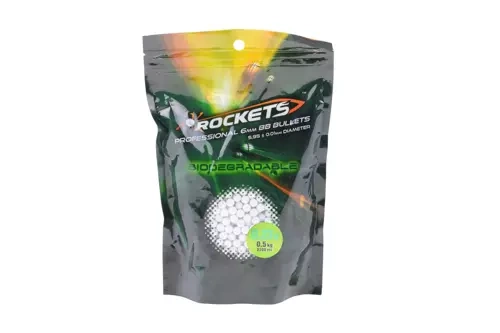 Kuličky Rockets Professional BIO 0,23g - 0,5kg - bílé