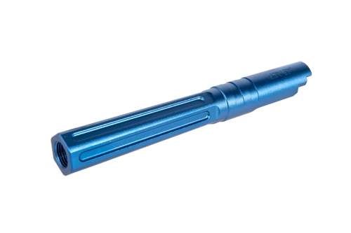 Hliníková vnější hlaveň LA Capa Customs HEXCUT pro airsoftové zbraně TM Hi-Capa 5.1 Blue