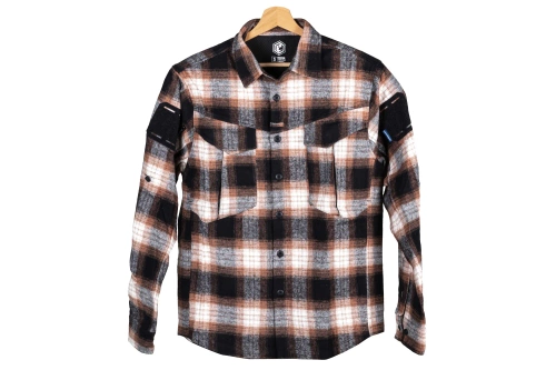 Emerson Gear Blue Label Longicorn flannel shirt Orange and grey