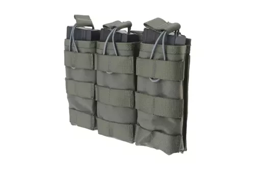 Poche triple Open I pour chargeurs AK/M4/G36 - ranger green