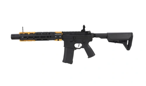 King Arms x Strike Industries Sentinel GRIDLOK® 11" Aster SE ETU Black and Gold airsoft Carbine