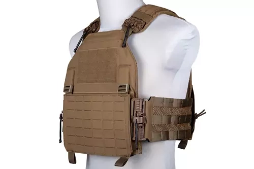 LAVC Assault Plate Carrier Tactical Vest - Coyote Brown