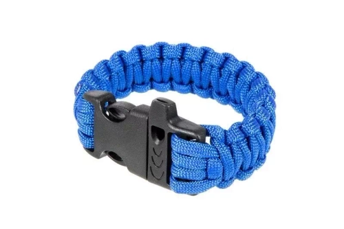 Survival bracelet (Fastex) – blue