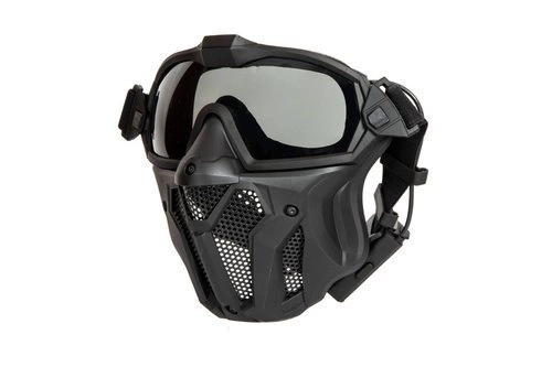 Mask with Goggles and Fan - Black