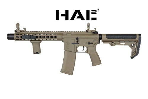 Replika karabinka SA-E07 EDGE™ Light Ops Stock HAL² ™ Full Tan