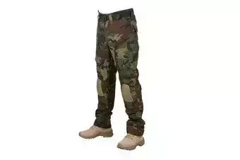 Combat Uniform Pants with knee pads - woodland