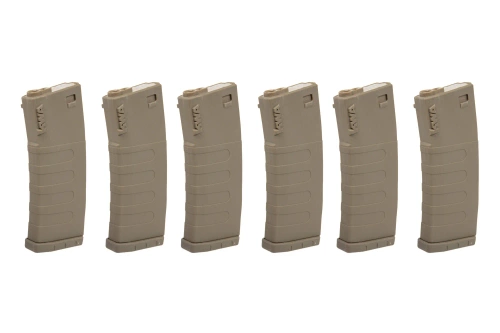 Lot de 6 chargeurs KWA de 120 cartouches pour répliques M4/M16 Dark Earth