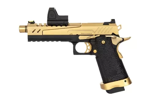 Hi-Capa 5.1 Split Side Pistol Replica - Black / Gold (with BDS Sight)
