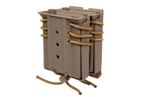 Soporte para 2 cargadores M4/M16 Wosport Urban Assault Quick Pull Tan