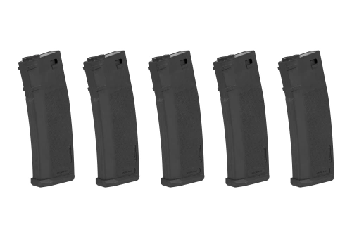 Lot de 5 chargeurs S-Mag Mid-Cap pour 125 coups - noir