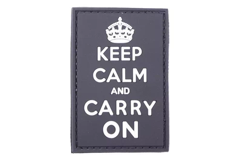Patch 3D - Keep Calm And Carry On - noir