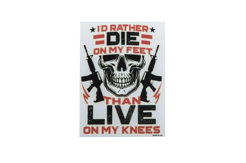 Obdélníkový magnet - I'D RATHER DIE ON MY FEET